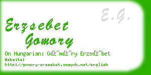 erzsebet gomory business card